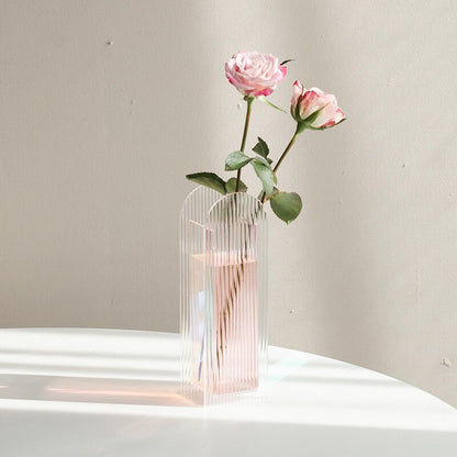 acrylic long arched vase 