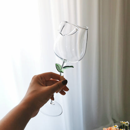Rose Shape Wine Glass