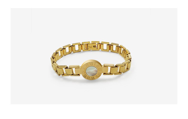Roman Numerals Shell Bracelet