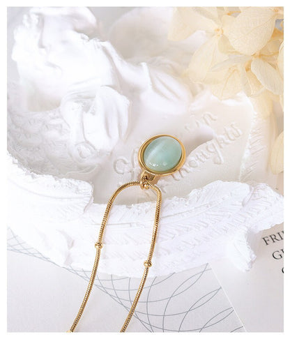 Aqua 18K Gold Pendant Necklace