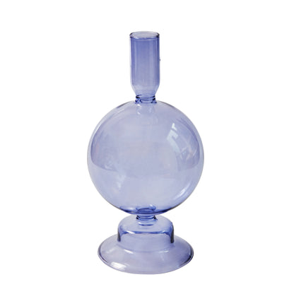 Lilac Clear Glass Vase & Candle Holder