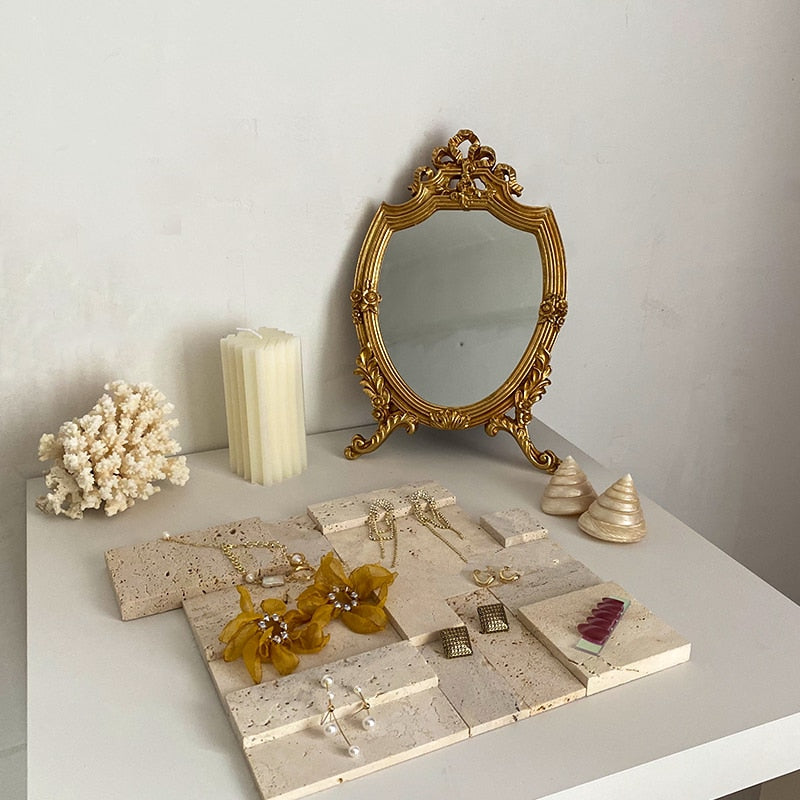 European Rococo Gold Vanity Mirror