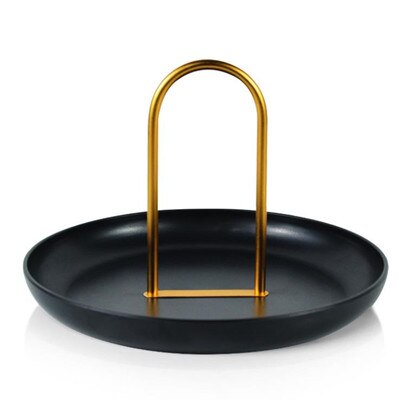 black and gold decorative tray 