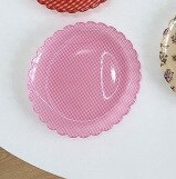 Plastic Gingham Pattern Brunch Dining Set