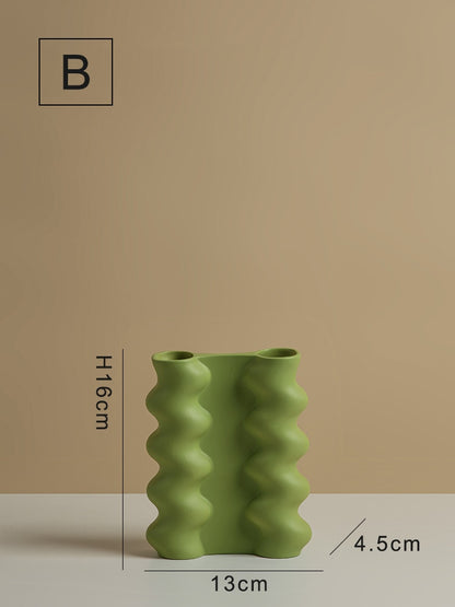Modern Wavy Pillar Vase