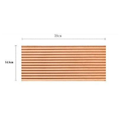Ribbed Wooden Decorative Tray