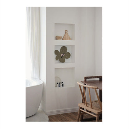 Green Flower Shape Clock