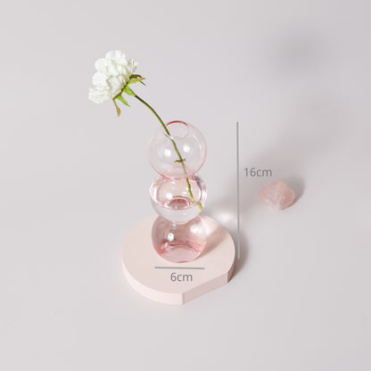 Pink Nordic Glass Vase & Candle Holder