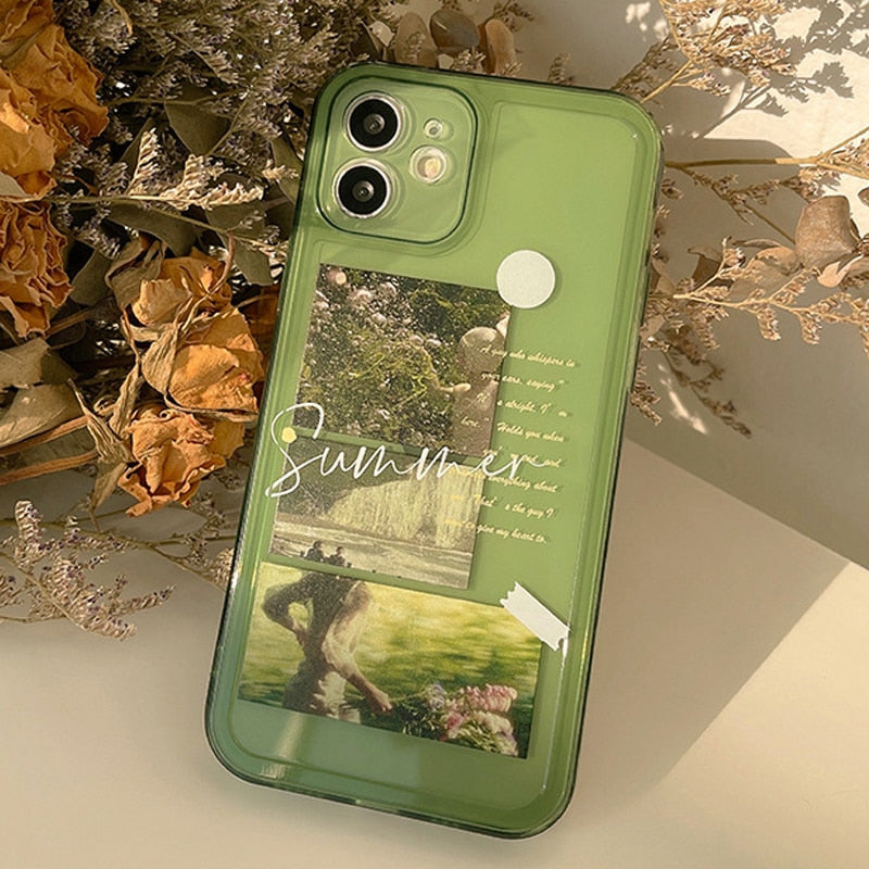 Green Garden Summer Romance iPhone Case