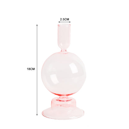 Romantic Purple Bougeoir Glass Candle Holder