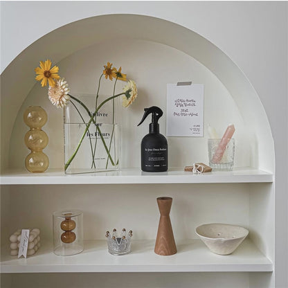 Transparent Acrylic Book Vase - Blue/Clear/Brown