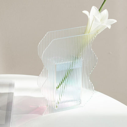 Tall Wavy Acrylic Vase