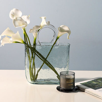Glass Tote Bag Vase