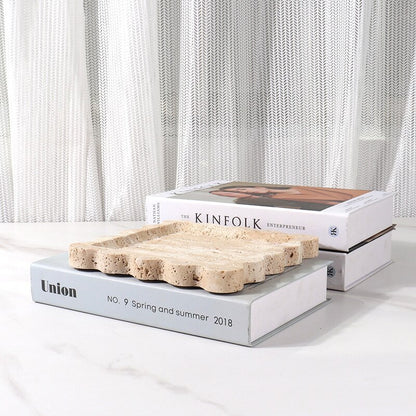 Handmade Marble Stone Scalloped Dish