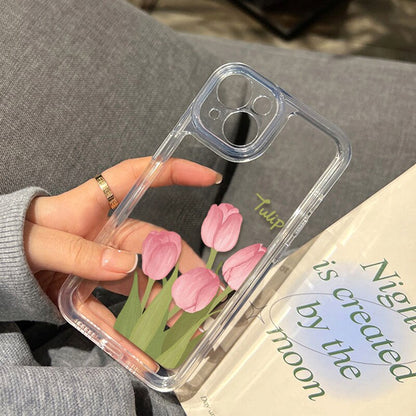 Pink Tulip Flower iPhone Case
