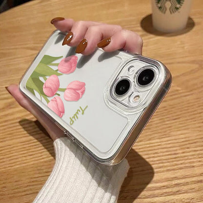 Pink Tulip Flower iPhone Case