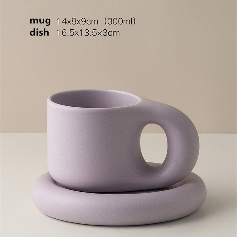 The Chubby Mug & Saucer - All Colours