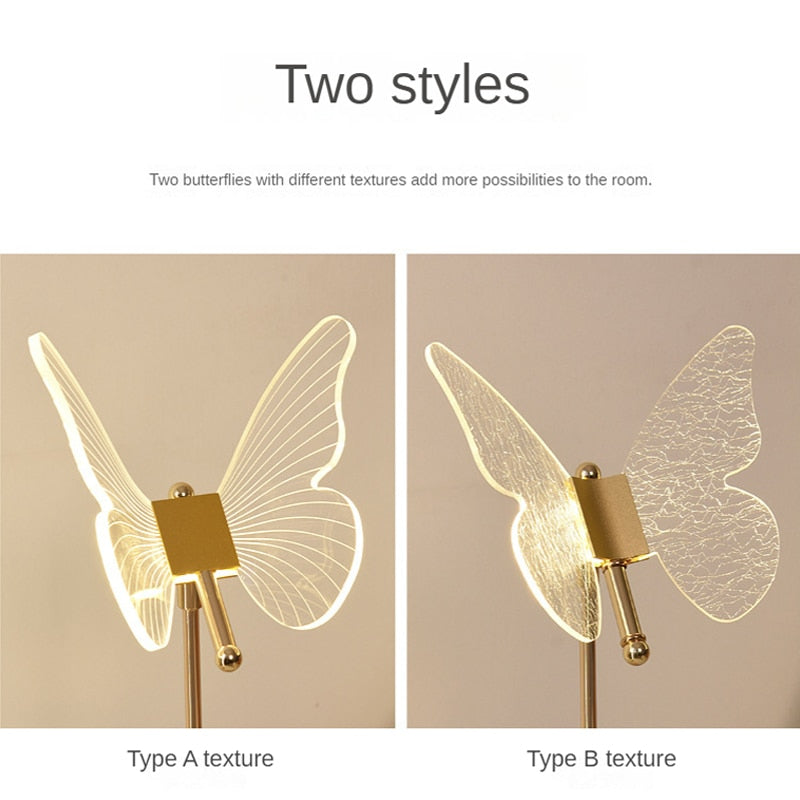 Gold Butterfly LED Table Lamp