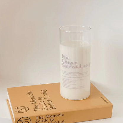 Kawaii Recipe Letter Drinking Glass