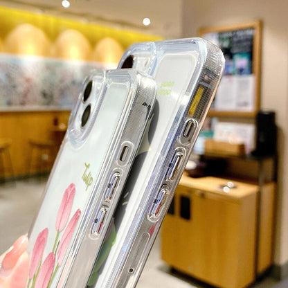 Pink Tulip Flower iPhone Case