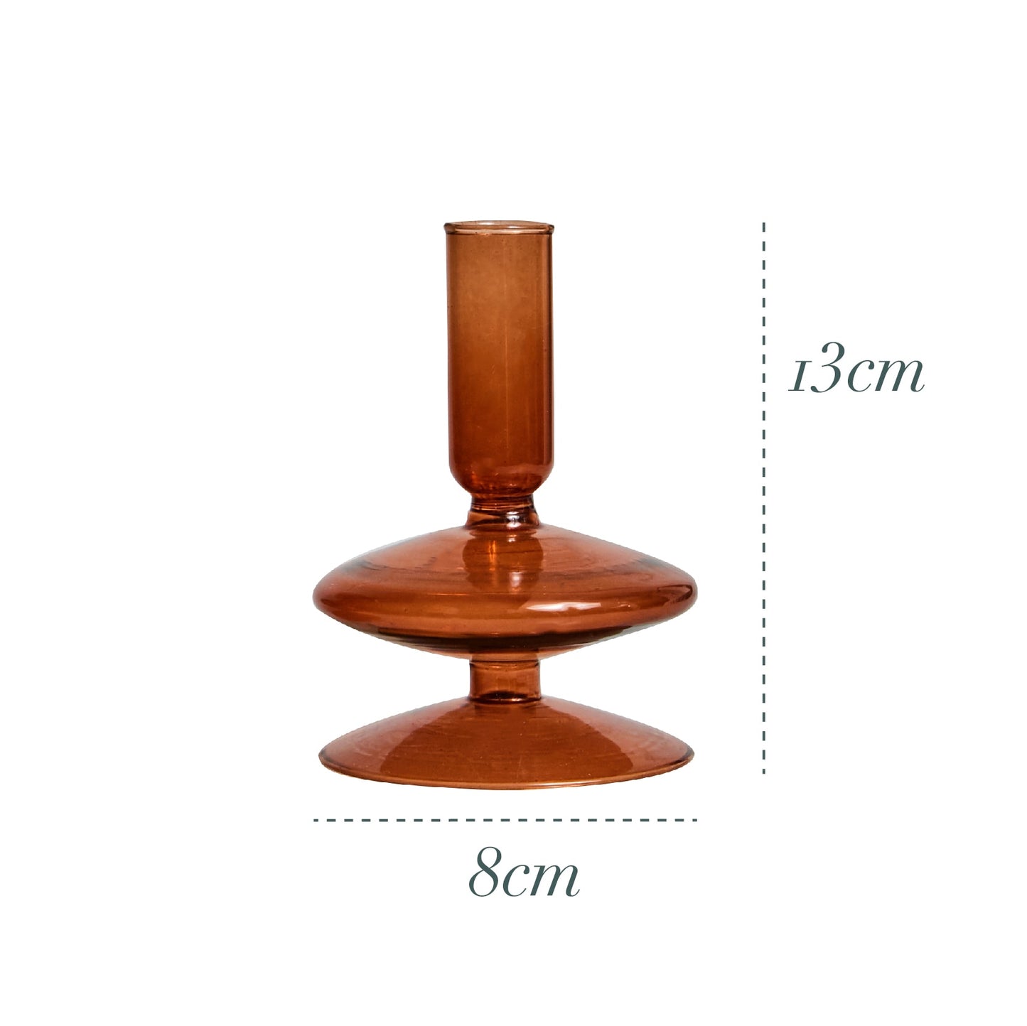 Brown Nordic Glass Vase & Candle Holder