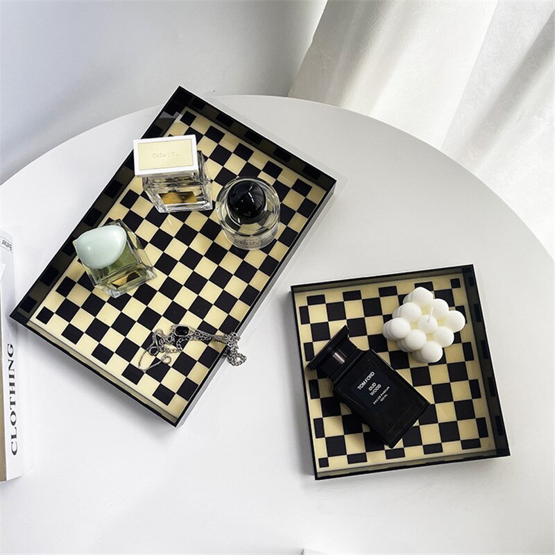 Checkerboard Coffee Table Tray