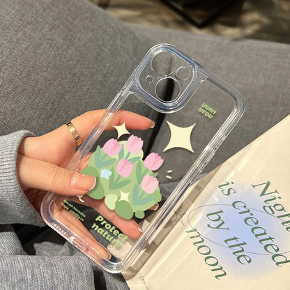 Pink Tulip Flower iPhone Case