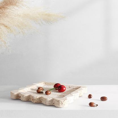 Handmade Marble Stone Scalloped Dish