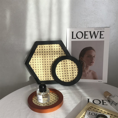 Japanese Rattan Decorative Tray