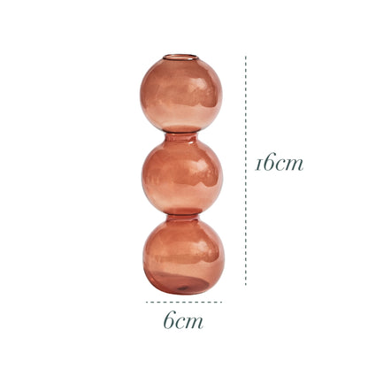 Brown Nordic Glass Vase & Candle Holder