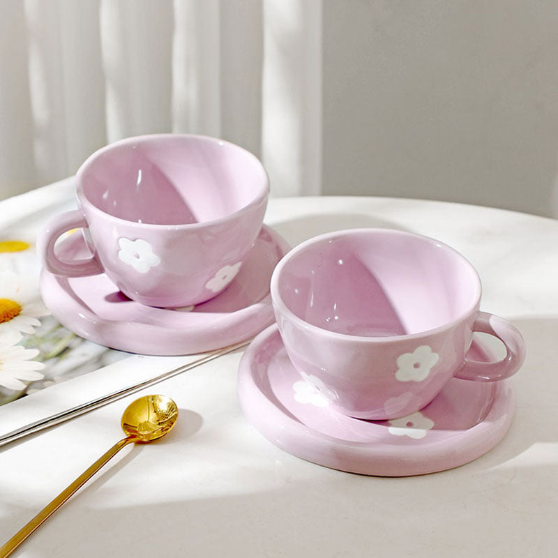 Ditsy Flower Coffee Cup & Saucer Set