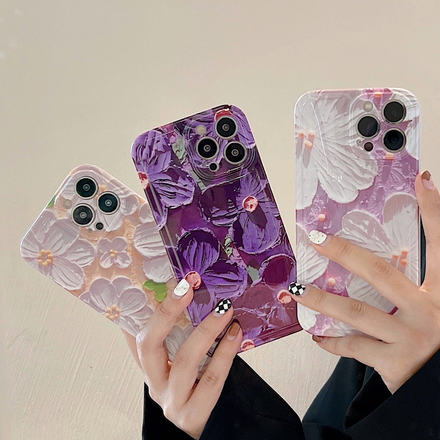 Pretty In Purple Floral iPhone Case