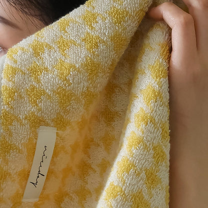 Houndstooth Pastel Cotton Towel