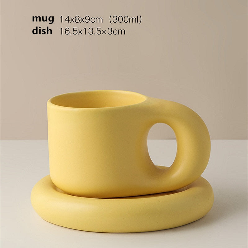 The Chubby Mug & Saucer - All Colours