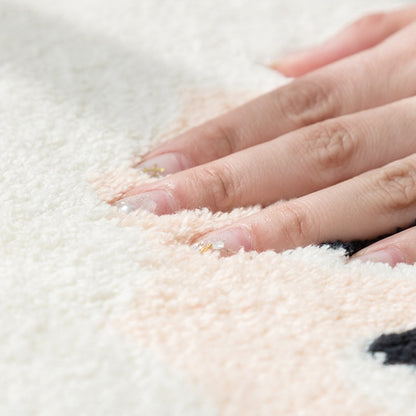 Pink Girls Don't Cry Heart Bath Mat