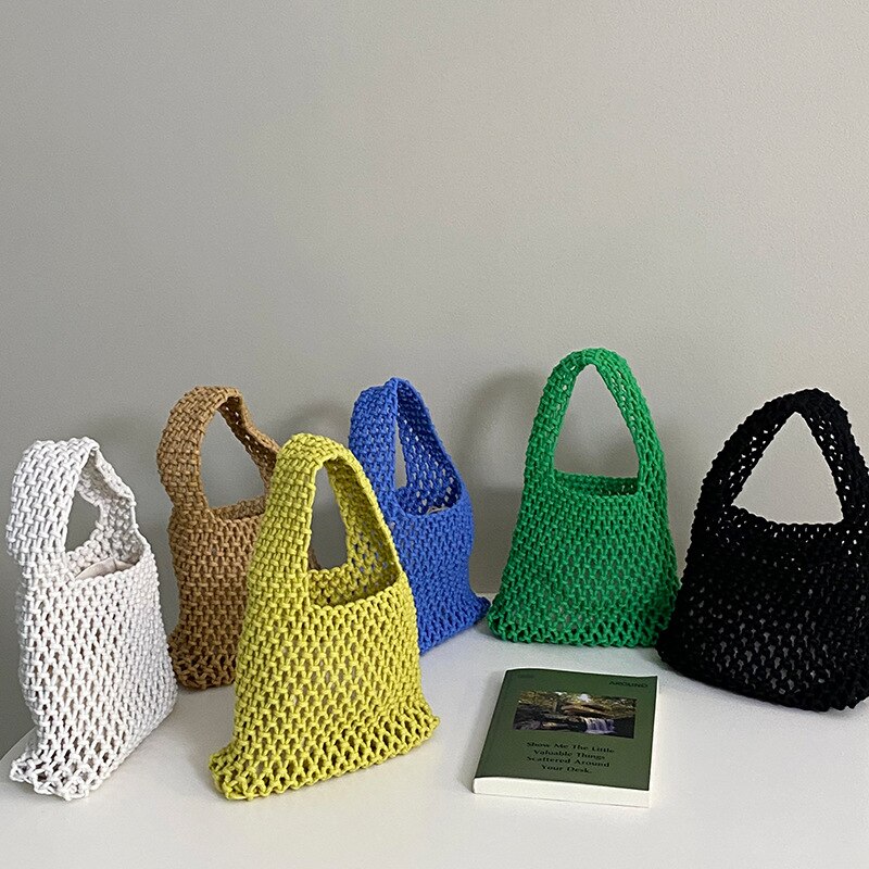 Woven Bucket Tote Bag - All Colours