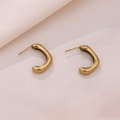 scandi gold hoop earrings