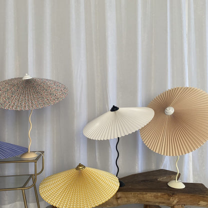 Pleated Umbrella Table Lamp