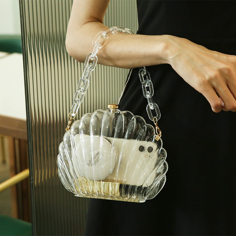 beautiful acrylic pearl handbag 
