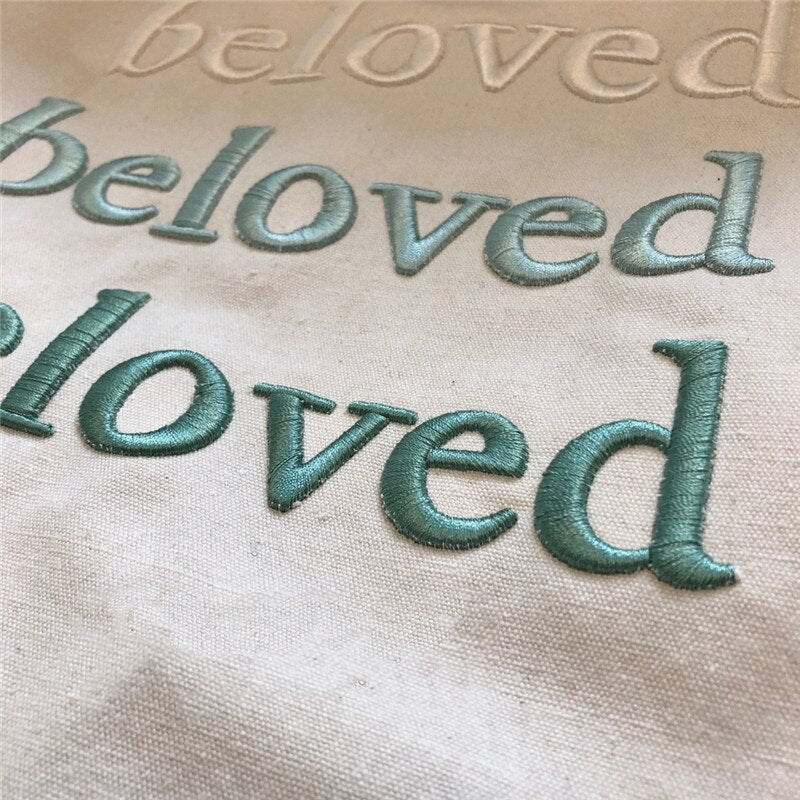 Beloved Embroidered Weekend Tote Bag