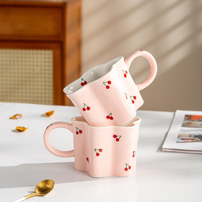 Pink Cherry Coffee Cup