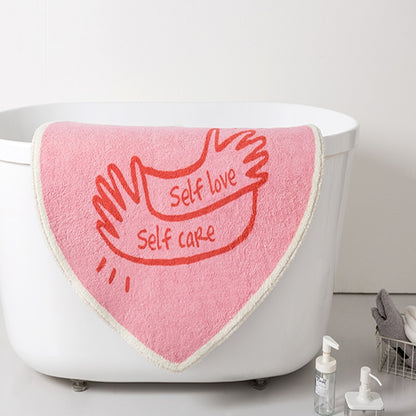 Pink Girls Don't Cry Heart Bath Mat