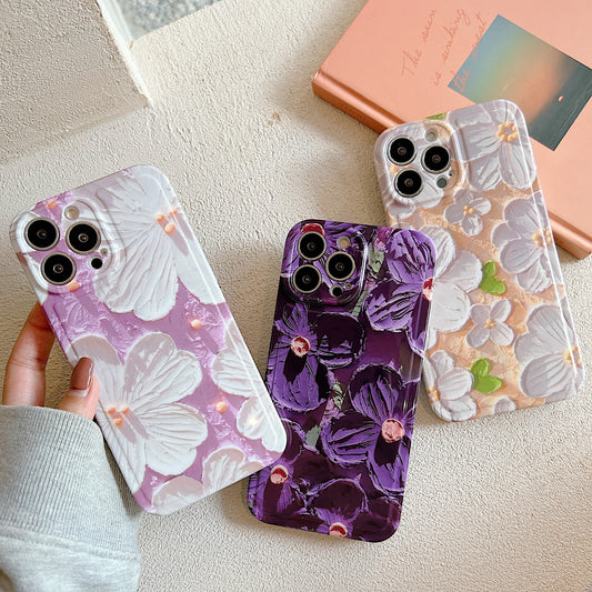 purple floral iPhone case