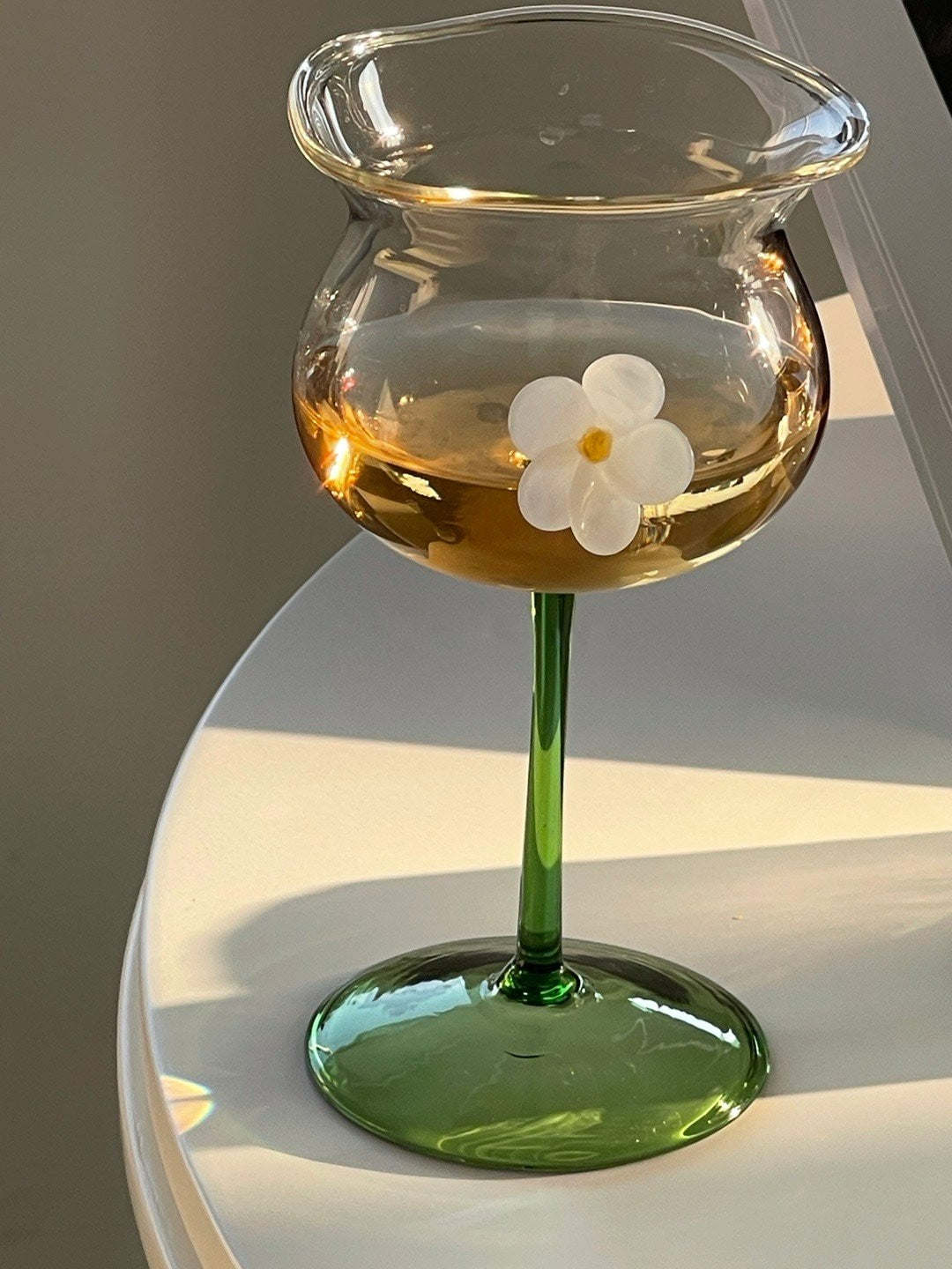 Handmade 3D Flower Glass