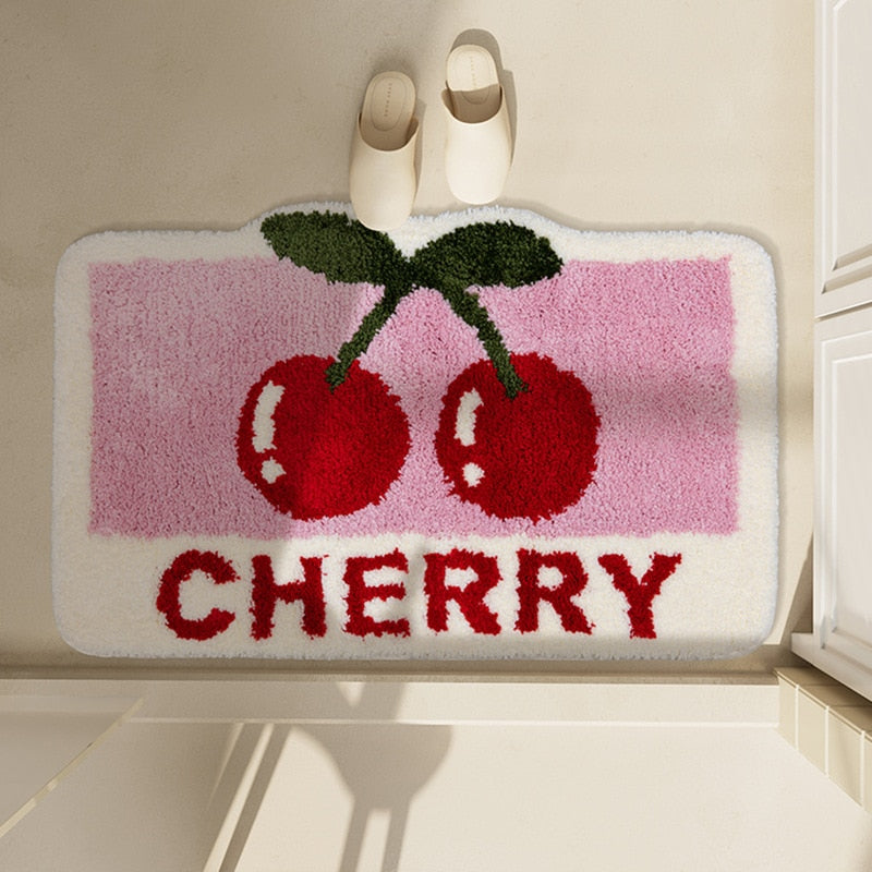 kawaii cherry rug 