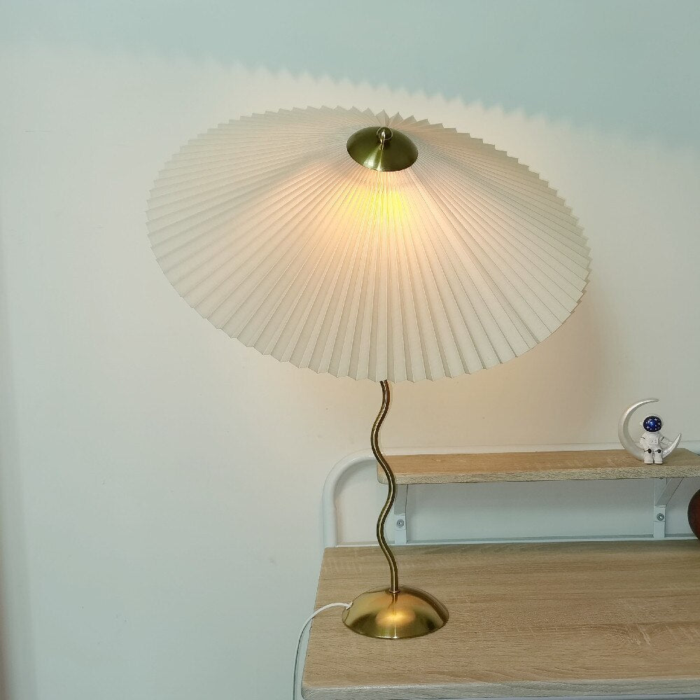 Pleated Umbrella Table Lamp