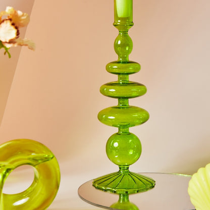 Green Tier Vase & Candle Holder