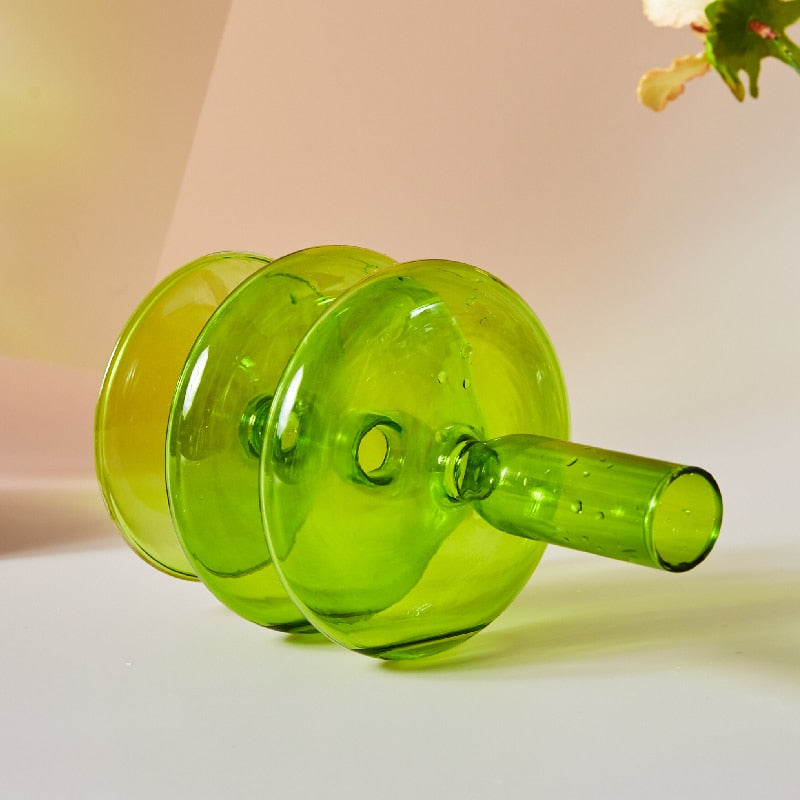 Green Tier Vase & Candle Holder
