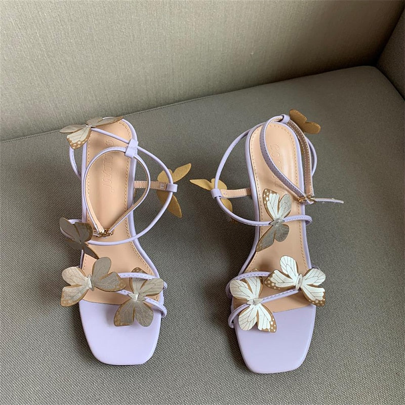 blumarine butterfly heels