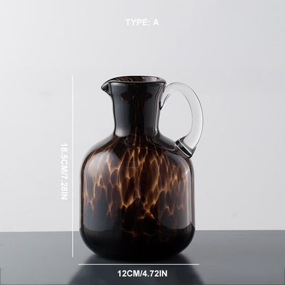 Tortoiseshell Glass Jug Vase